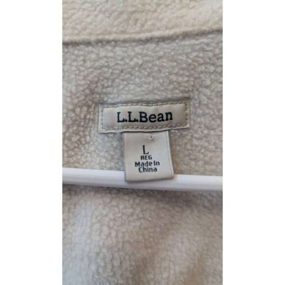 L.L. Bean Flannel Shacket Men's Large Plaid Black Watch Button Sweater - Picture 5 of 8